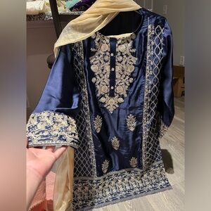 Silk three piece suit / Pakistani / Indian three piece suit